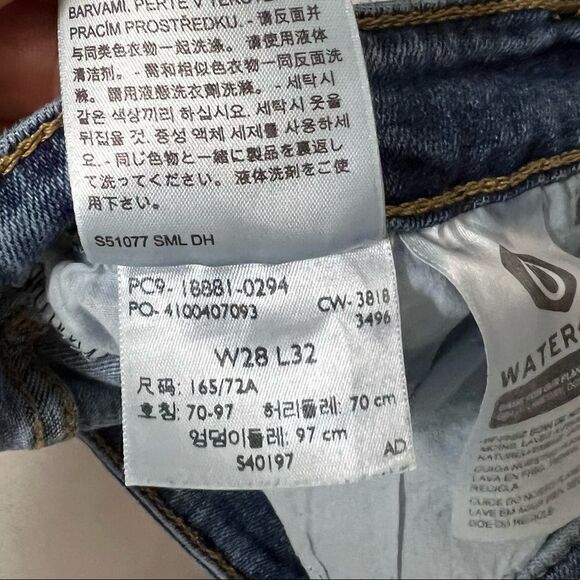 Levi’s 711 Skinny Distressed Raw Hem Mid Rise Jeans Size 28 - Picture 12 of 13